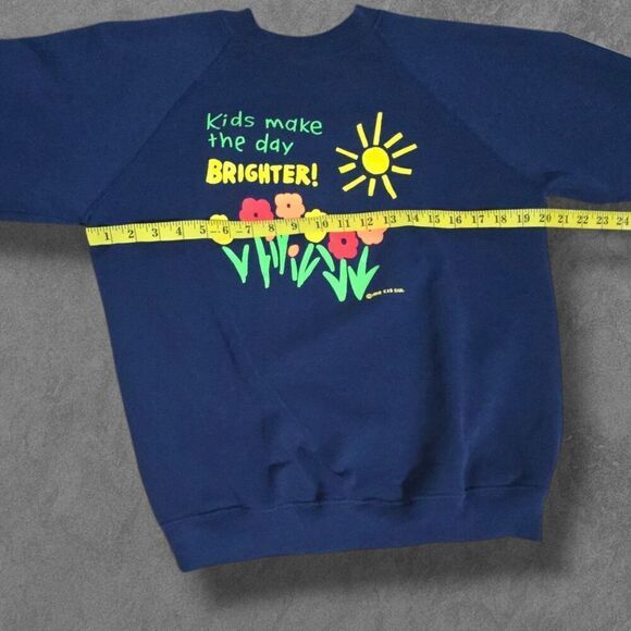 Vintage Kids Make The World Better Pullover Sweatshirt Large - Picture 4 of 6